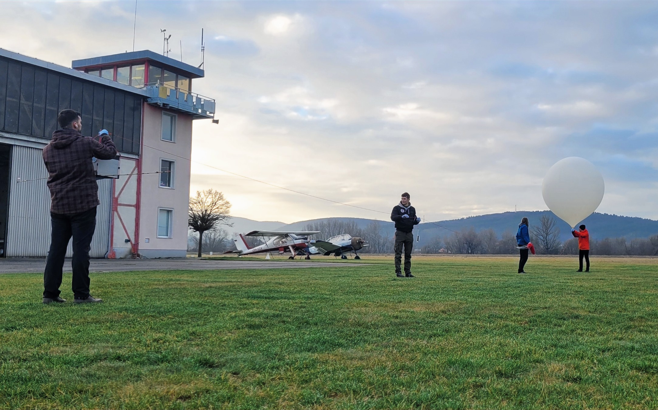 Launch preparations at Partizánske Airport